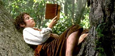 Frodo takes a break.  Photo from New Line Productions, Inc.™ 